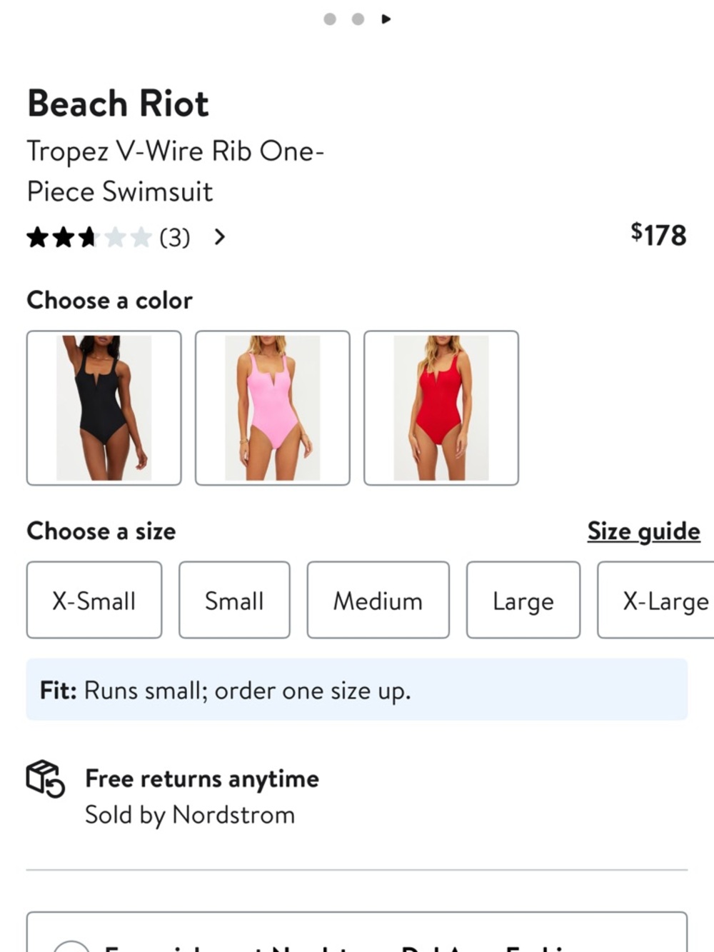 Beach Riot Tropez V-Wire Rib One-Piece Swimsuit - Picture 9 of 10